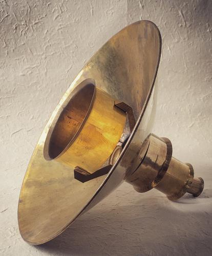 Goetz Hagmueller hand-beaten brass lampshade